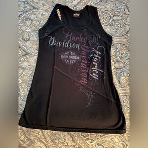 Harley-Davidson Black and Purple Graphic Tank